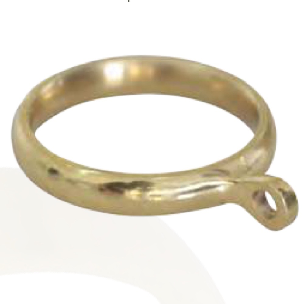 8 / Polished Brass 2” Curtain Rings